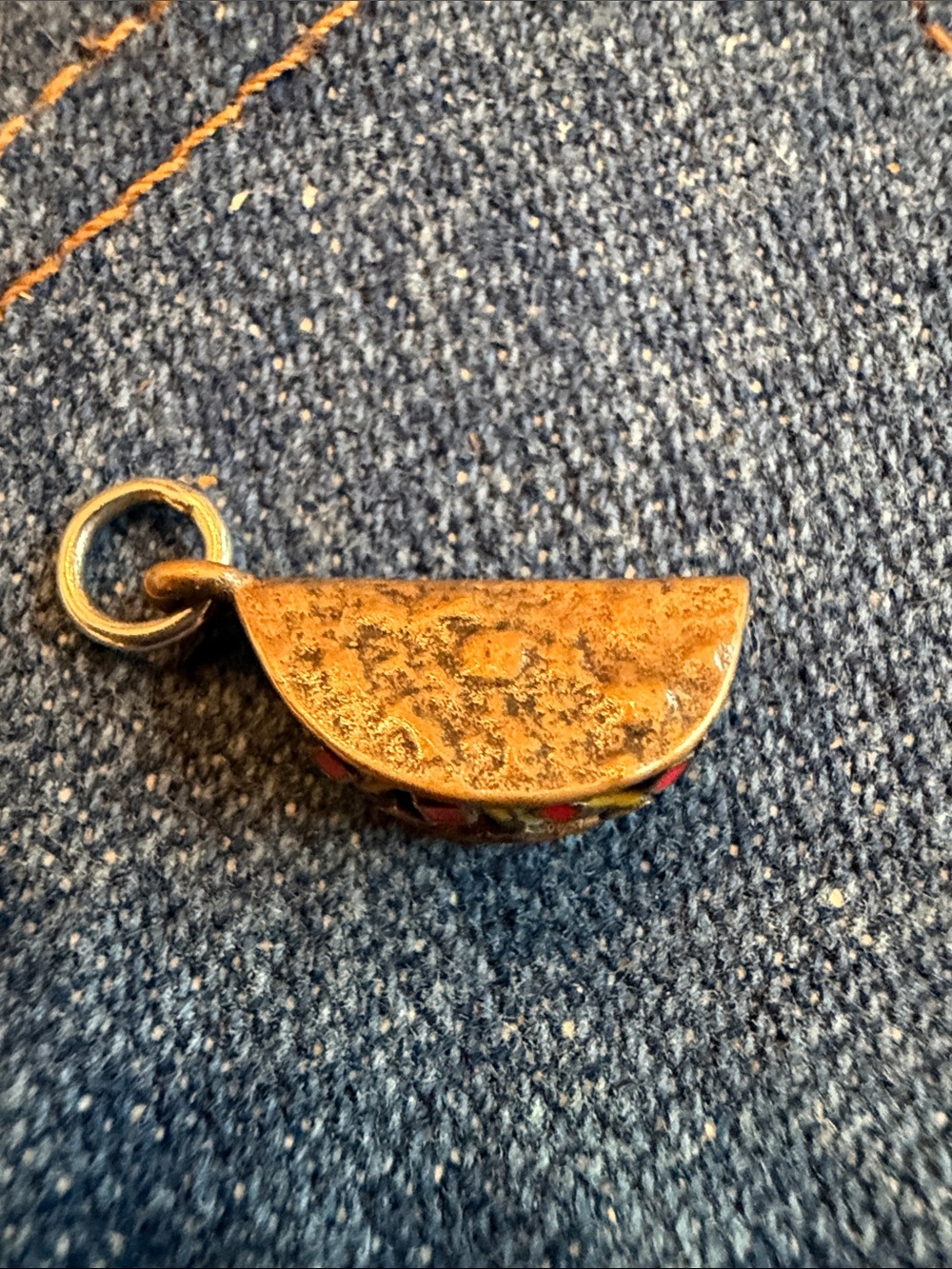James Avery taco charm with bronze and sterling - Picture 2 of 3